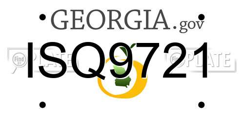 ISQ9721 Georgia License Plate