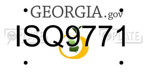 ISQ9771 Georgia License Plate