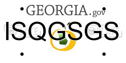 ISQGSGS Georgia License Plate