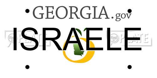 ISRAELE Georgia License Plate