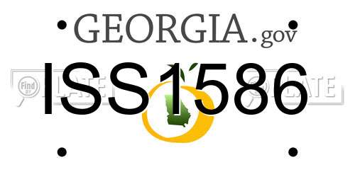 ISS1586 Georgia License Plate