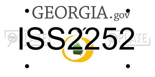 ISS2252 Georgia License Plate