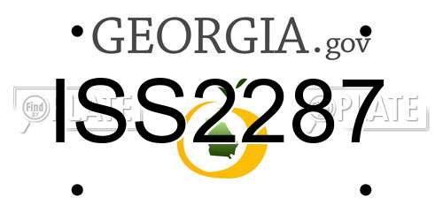 ISS2287 Georgia License Plate