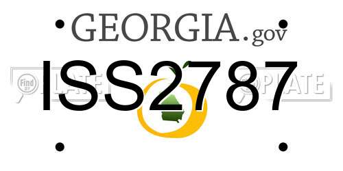 ISS2787 Georgia License Plate