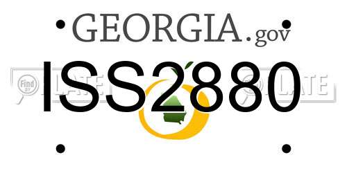 ISS2880 Georgia License Plate