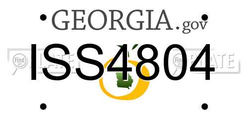 ISS4804 Georgia License Plate