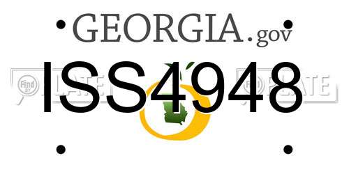 ISS4948 Georgia License Plate