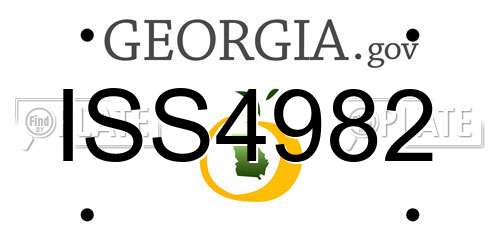 ISS4982 Georgia License Plate