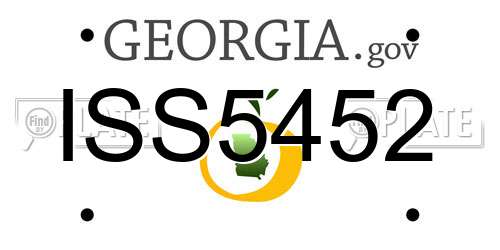 ISS5452 Georgia License Plate