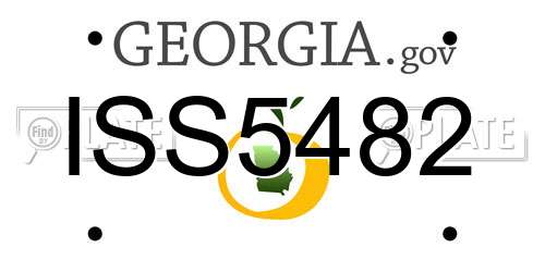 ISS5482 Georgia License Plate