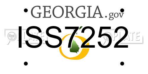 ISS7252 Georgia License Plate