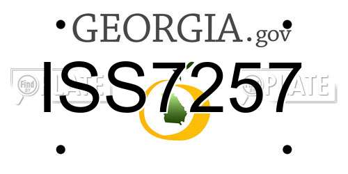 ISS7257 Georgia License Plate