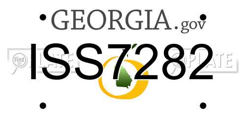 ISS7282 Georgia License Plate
