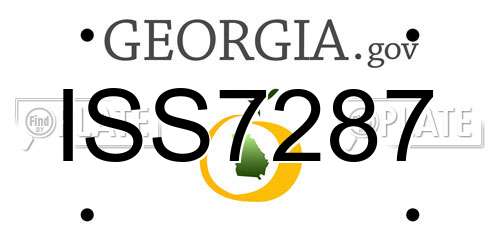 ISS7287 Georgia License Plate