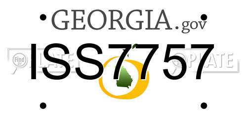 ISS7757 Georgia License Plate