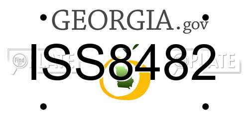 ISS8482 Georgia License Plate