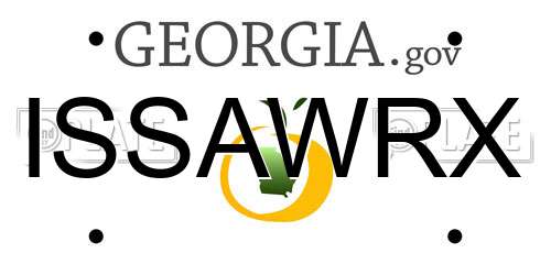 ISSAWRX Georgia License Plate