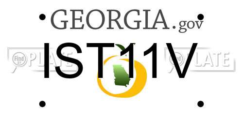 IST11V Georgia License Plate