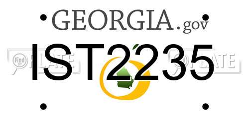 IST2235 Georgia License Plate