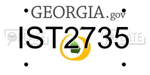 IST2735 Georgia License Plate