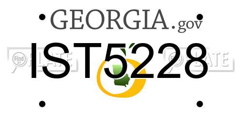 IST5228 Georgia License Plate