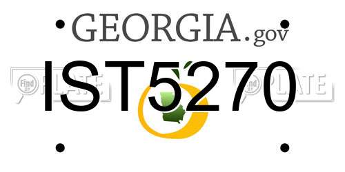 IST5270 Georgia License Plate