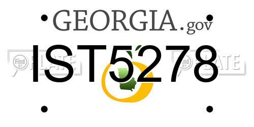 IST5278 Georgia License Plate
