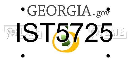 IST5725 Georgia License Plate