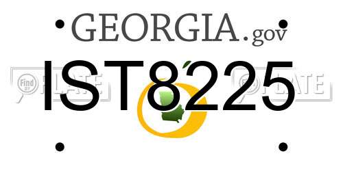 IST8225 Georgia License Plate