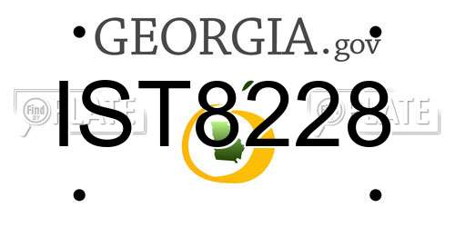 IST8228 Georgia License Plate