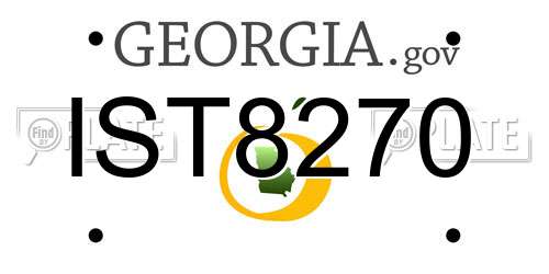 IST8270 Georgia License Plate