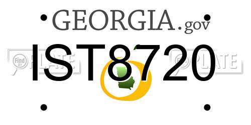 IST8720 Georgia License Plate