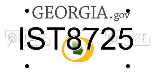 IST8725 Georgia License Plate