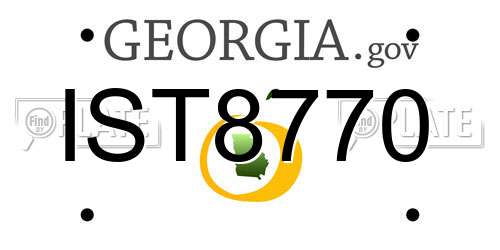 IST8770 Georgia License Plate