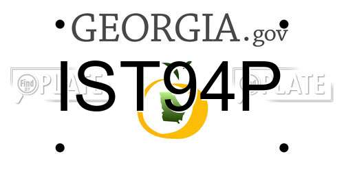IST94P Georgia License Plate