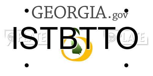 ISTBTTO Georgia License Plate