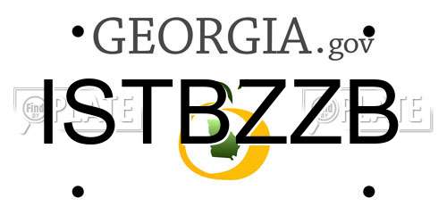 ISTBZZB Georgia License Plate