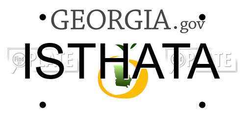 ISTHATA Georgia License Plate