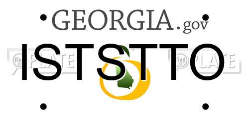 ISTSTTO Georgia License Plate