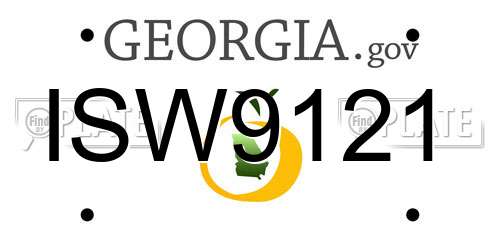 ISW9121 Georgia License Plate