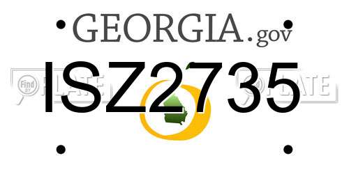ISZ2735 Georgia License Plate