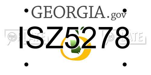 ISZ5278 Georgia License Plate