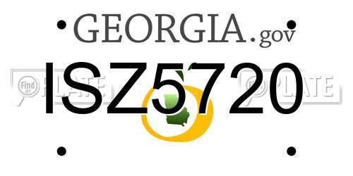 ISZ5720 Georgia License Plate