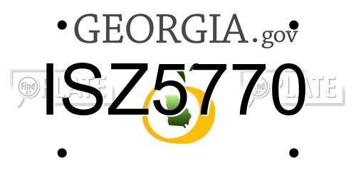 ISZ5770 Georgia License Plate