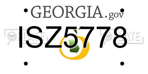 ISZ5778 Georgia License Plate