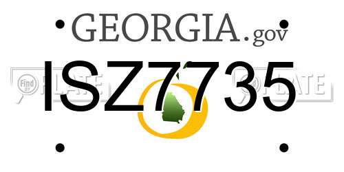 ISZ7735 Georgia License Plate