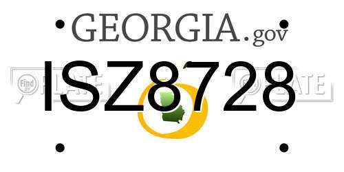ISZ8728 Georgia License Plate