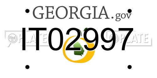 IT02997 Georgia License Plate