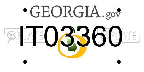 IT03360 Georgia License Plate
