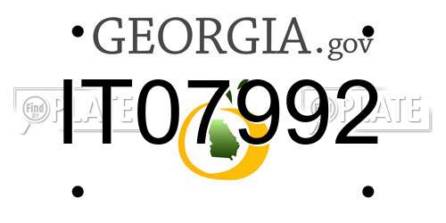 IT07992 Georgia License Plate